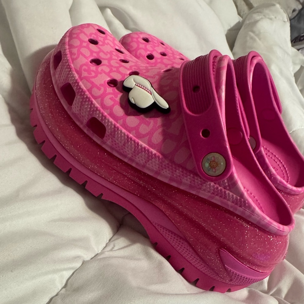 Platform Barbie crocs